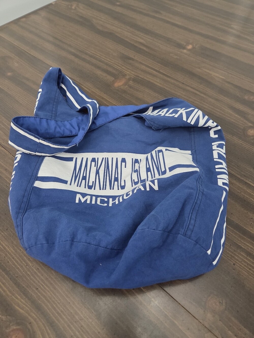 Blue Mackinac Island Michigan Tote